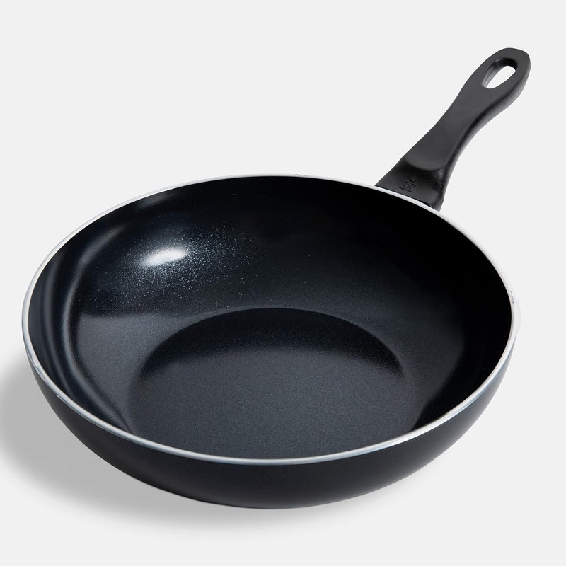 Load image into Gallery viewer, BK Vivid Ceramic Nonstick Induction 11&quot; Nonstick Wok, Black (Base mis-labeled wih non-induction) - Brown Box
