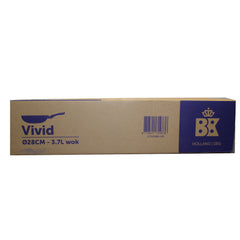 BK Vivid Ceramic Nonstick Induction 11" Nonstick Wok, Black (Base mis-labeled wih non-induction) - Brown Box
