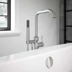 BN Contento Freestanding Tub Filler Freestanding Tub Filler Contento Brushed Nickel - NO Warranty included, Factory Warranty Voided