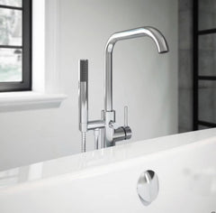 CH Contento Freestanding Tub Filler Freestanding Tub Filler Contento Chrome -NO Warranty included, Factory Warranty Voided