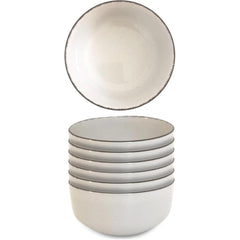 ⌀15cm/5.90in - Cereal Bowl - SMOOTH Vanilla Nordic Stoneware Dishwasher & Microwave safe