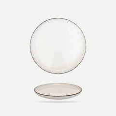 ⌀20cm/7.87in - Salad Plate - SMOOTH  Vanilla Nordic Stoneware Dishwasher & Microwave safe 6 pc/Set