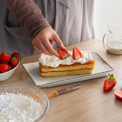 30x20cm/11.81x7.87in - Rectangular Serving Plate - SMOOTH Vanilla Nordic Stoneware Dishwasher & Microwave safe 6pc/Set