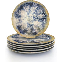 Reactive glaze ⌀20cm/7.87in - Salad Plate - REACTIVE Reactive Blue Cote Stoneware Dishwasher & Microwave safe 6pc/set