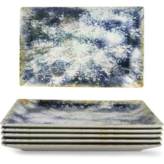 30x20cm/11.81x7.87in - Rectangular Serving Plate - REACTIVE Reactive Blue Cote Stoneware Dishwasher & Microwave safe 6pc/set