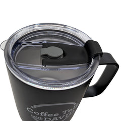 In the Kitchen with David Set of (2) 14-oz Travel Mugs - Black