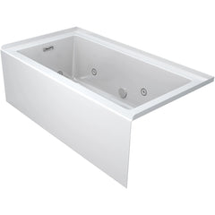 Linea 60 Inch x 32 Inch Whirlpool Alcove Bathtub - White - Sold with No Warranty