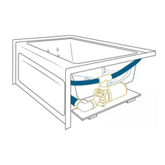 Linea 6032 Skirted Whirlpool Bathtub | White – Left Drain - NO Warranty included, Factory Warranty Voided