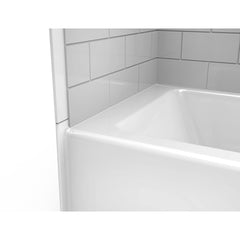 Linea 60" x 30" Three Wall Alcove Soaking Bathtub | White - Sold with No Warranty