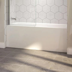 Linea 60" x 30" Three Wall Alcove Soaking Bathtub | White - Sold with No Warranty