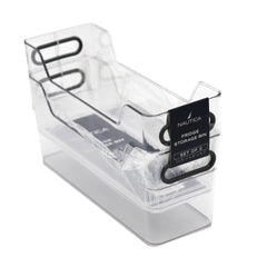 Clear bin with cool grey 11C handle	2PK Storage bin Size: 30.3x11x13cm