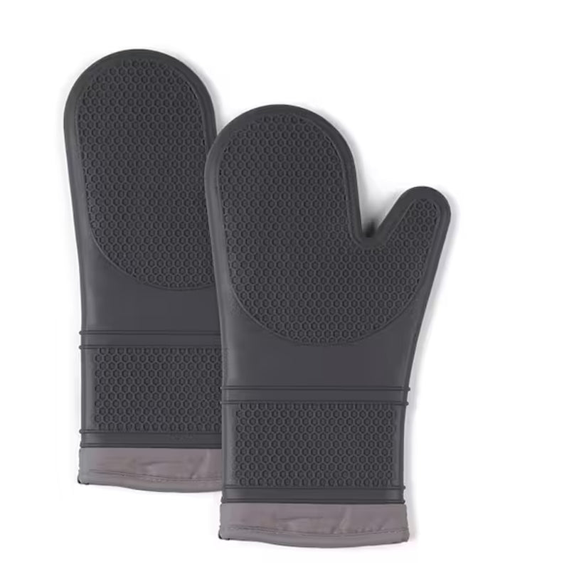 Load image into Gallery viewer, Town &amp; Country Living Silicone 2-Pack Oven Mitt Set, Metal Night, 7.5&quot; x 13&quot;
