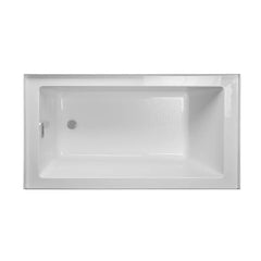 LNS 6632 LH NJ SKT W Bathtub Linea White 6632 Skirted Soaking NO Warranty included, Factory Warranty Voided