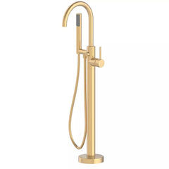 FAUCET, FSTF ROUND MNFLD BBZ Freestanding Tub Filler Round Brushed Bronze  - NO Warranty included, Factory Warranty Voided