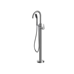 Single Handle Lever Floor Mount Tub Filler | Chrome - NO Warranty included, Factory Warranty Voided