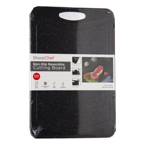 Sharp Chef Non-Slip Reversible Cutting Board (12 in. x 8 in.) - Black Marble