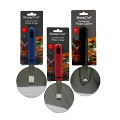 SharpChef Soft Grip Pizza Cutter - (8)Black, (8)Red, (8)Grey