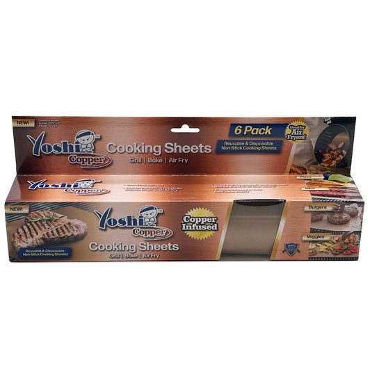Yoshi™ Copper Grill & Bake Sheets (6pk 4 Large, 2 Small) - 12 PC MASTER 2 INNERS OF 6