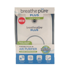 Breathe Pure Plus With Hepa Filter & Ionic Air Purifier Removes Odors, Cleans Air And Freshens