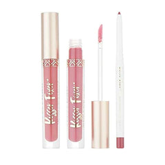 Belle Beauty - Kisser Fixer Lip Gloss & Lip Liner Kit - Mauve Nude