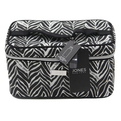 Jones NY -LOGO AND ZEBRA PATTERN NYLON TRAIN CASE