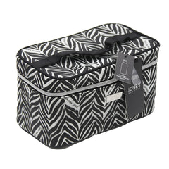 Jones NY -LOGO AND ZEBRA PATTERN NYLON TRAIN CASE