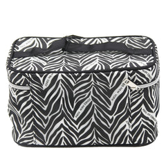 Jones NY -LOGO AND ZEBRA PATTERN NYLON TRAIN CASE