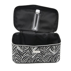 Jones NY -LOGO AND ZEBRA PATTERN NYLON TRAIN CASE