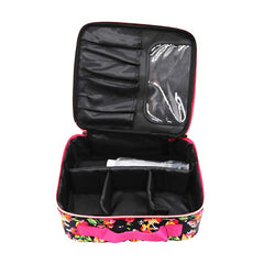 Jones NY -BLACK FLORAL PRINT TRAIN CASE