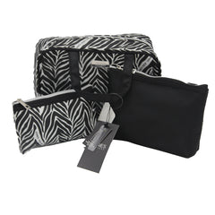 Jones NY -3-PC LOGO AND ZEBRA PATTERN NYLON WEEKENDER SET