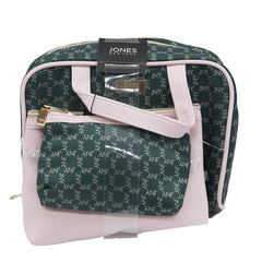 Jones NY -3-PC JNY REPEAT LOGO PATTERN NYLON AND PU WEEKENDER SET