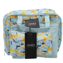 Jones NY -3-PC FLORAL & JNY LOGO PATTERN NYLON WEEKENDER SET