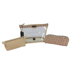 JONES NEW YORK - 3-PC LOGO PU, PVC NESTED TOP ZIP SET