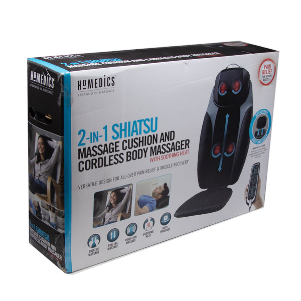 Homedics shiatsu plus massage cushion with heat best sale