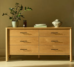 Silk & Snow - Tofino Wooden Dresser (Natural) - 6-Drawer