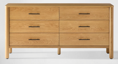 Silk & Snow - Tofino Wooden Dresser (Natural) - 6-Drawer