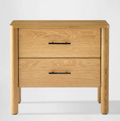 Silk & Snow - Tofino Wooden Nightstand (Natural) - 2-Drawer