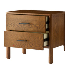 Silk & Snow - Tofino Wooden Nightstand (Walnut) - 2-Drawer