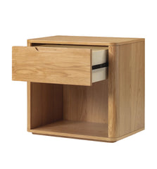 Silk & Snow - Bergen Wooden Nightstand (Natural) - 1-Drawer
