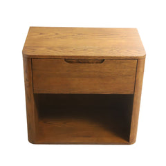 Silk & Snow - Bergen Wooden Nightstand (Walnut) - 1-Drawer