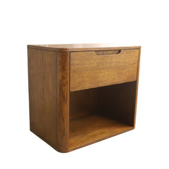 Silk & Snow - Bergen Wooden Nightstand (Walnut) - 1-Drawer