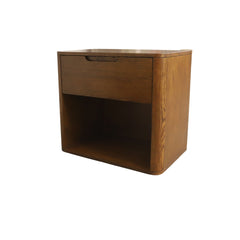 Silk & Snow - Bergen Wooden Nightstand (Walnut) - 1-Drawer