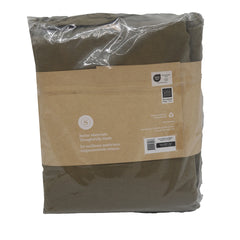 Silk & Snow - Flax Linen Flat Sheet - King (olive green)