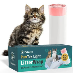 PurrTek Light Litter Wrap Disposable Litter Box Bags 20 bags Size 21 x 11