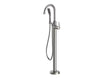FAUCET, FSTF ROUND MNFLD BNI Freestanding Tub Filler Round Brushed Nickel - NO Warranty included, Factory Warranty Voided