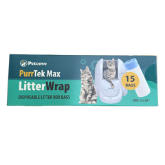 PurrTek Light Litter Wrap Disposable Litter Box Bags 20 bags Size 21 x 11