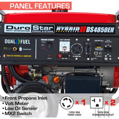 DuroStar 4850 Watt Dual Generator 50- State Grade A Refurbished