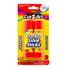 Cra-Z-Art 2 pk Jumbo Washable Glue Sticks