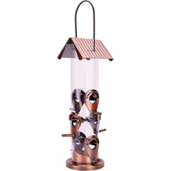 6 Port Plastic Bird Feeder - Antique Copper