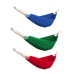 Double Hammock in a Bag w/ Rope loops & Hanging Hardware (6pc pdq dark blue, red, Green)